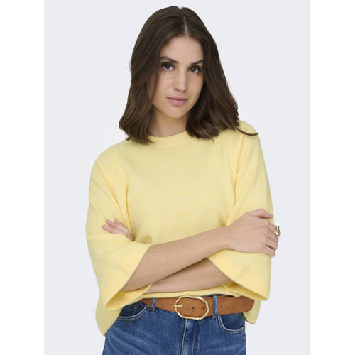 ONLY pullover fijn gebreid geel afbeelding