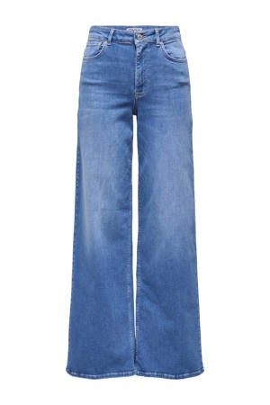 Necooer dames stretch-jeans met wijde pijpen, hoog getailleerd