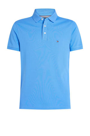 slim polo blauw