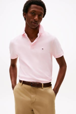 slim polo lichtroze