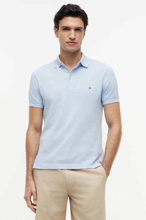 slim polo lichtblauw