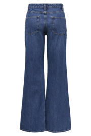 thumbnail: ONLY high waist wide leg jeans dark blue denim