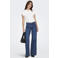 ONLY high waist wide leg jeans dark blue denim