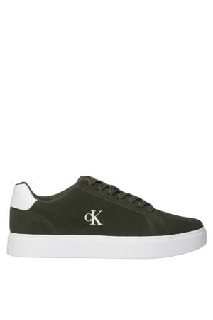 suède sneaker met logo