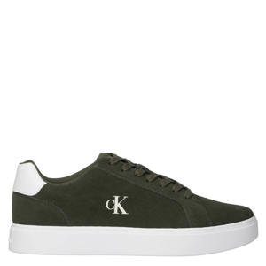 suède sneaker met logo