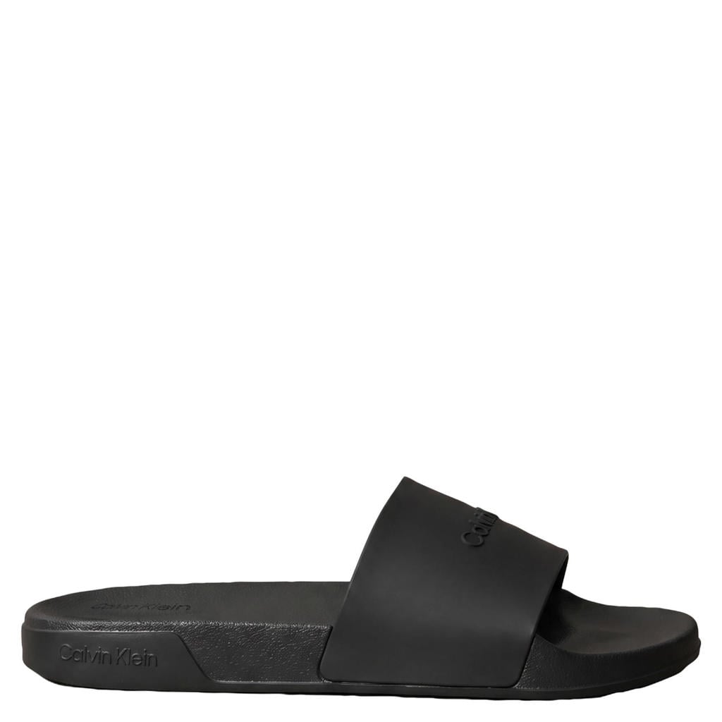 Zwarte heren Calvin Klein badslippers van rubber