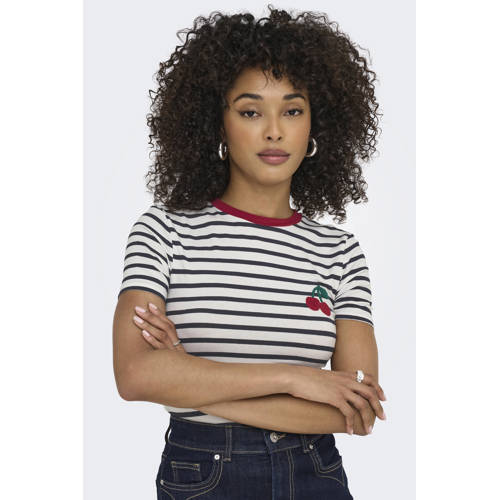 ONLY gestreepte T-shirt afbeelding