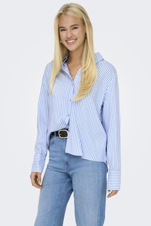 blouse met strepen lichtblauw