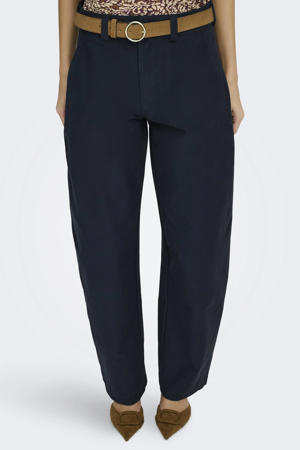 barrel regular waist broek blauw