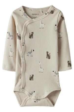 romper met overslag beige