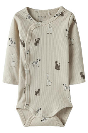 romper met overslag beige