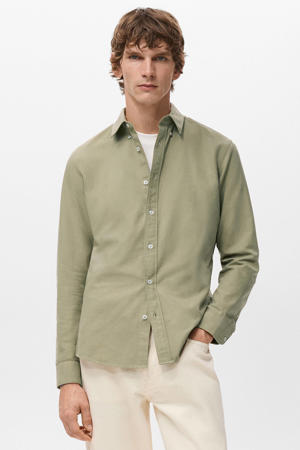 Regular casual overhemd groen