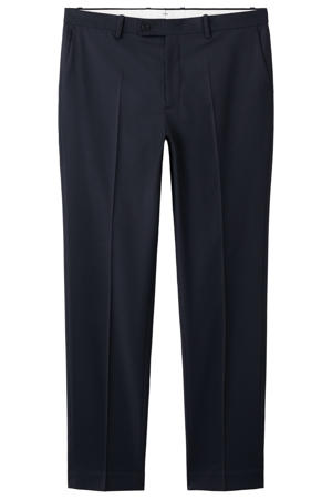 Milan slim pantalon blauw