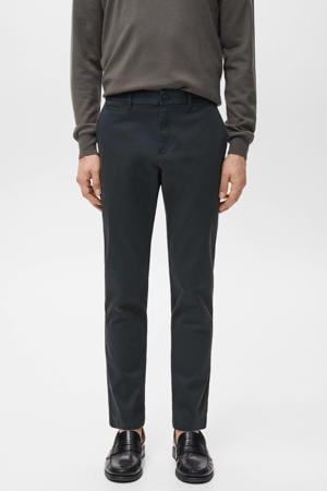 tapered chino donkerblauw