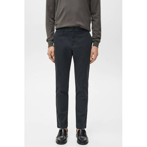 Mango Man tapered chino donkerblauw afbeelding