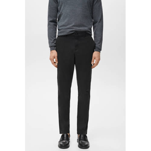 Mango Man tapered chino zwart afbeelding