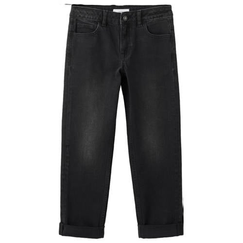Mango Kids tapered jeans black denim afbeelding