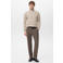 Mango Man trui rib gebreid beige
