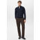 Mango Man trui rib gebreid donkerblauw