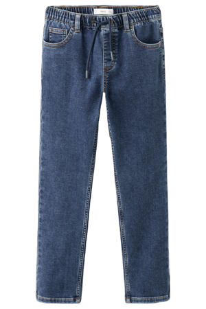 tapered jeans dark blue denim