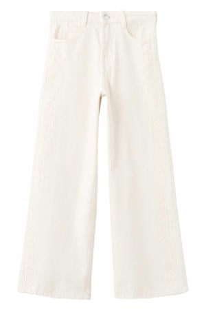 wide leg jeans beige