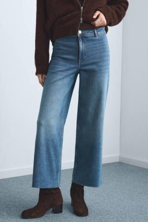 high waist baggy jeans medium blue denim