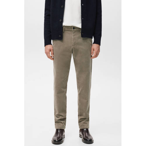 Mango Man corduroy regular chino beige afbeelding