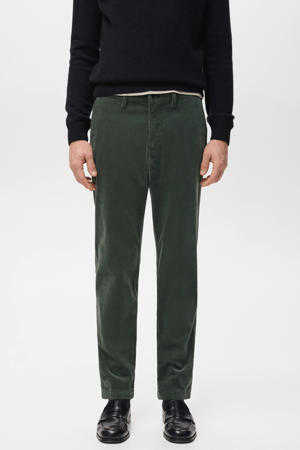 corduroy regular chino groen