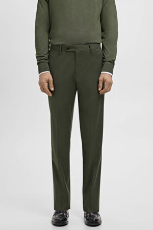 Milan slim pantalon groen