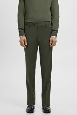 Milan slim pantalon groen