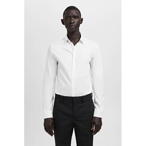 Mango Man Slim casual overhemd wit afbeelding