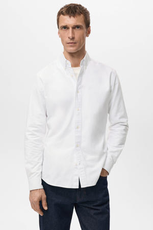 Regular casual overhemd wit