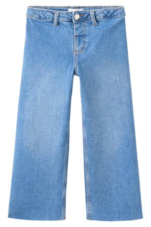 wide leg jeans medium blue denim