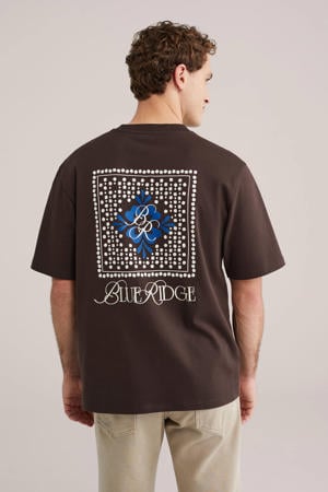 relaxed T-shirt donkerbruin