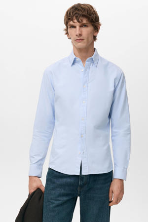 Regular casual overhemd lichtblauw