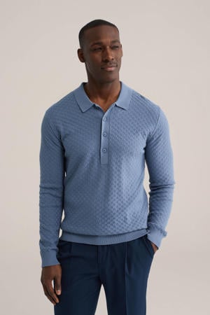 trui gebreid blauw