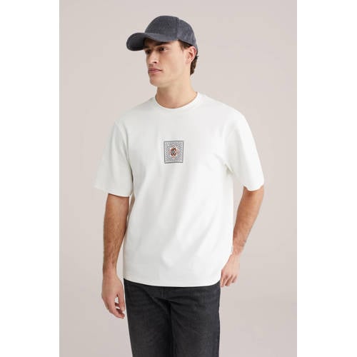 WE Fashion oversized T-shirt wit afbeelding
