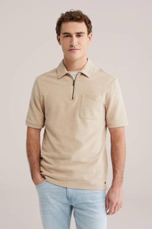 regular polo gebreid beige