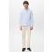 Mango Man Regular gestreepte casual overhemd lichtblauw