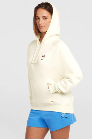 hoodie met backprint ecru