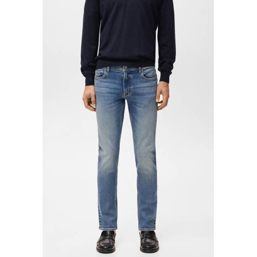 Mango Man slim fit jeans changeant blauw afbeelding