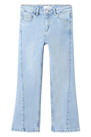 high waist flared jeans light blue denim