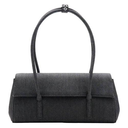 Mango denim schoudertas grijs afbeelding