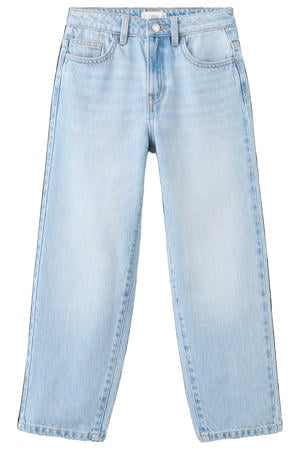 straight leg jeans light blue denim