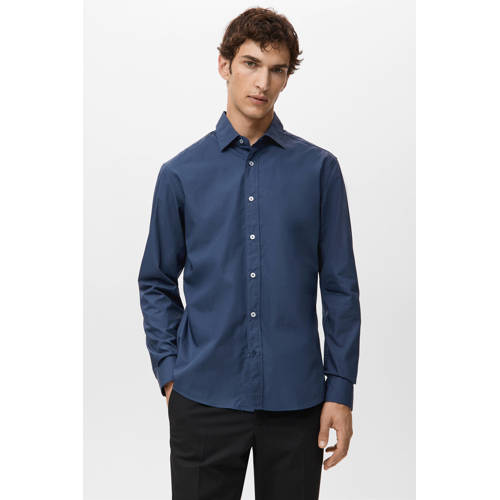 Mango Man Regular casual overhemd blauw afbeelding