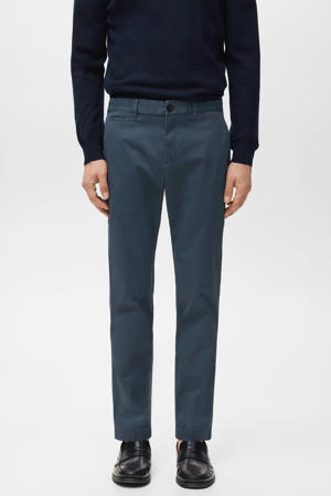 tapered chino blauw