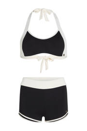 thumbnail: O'Neill voorgevormde crop bikini set O'Riginals Vintage zwart/wit