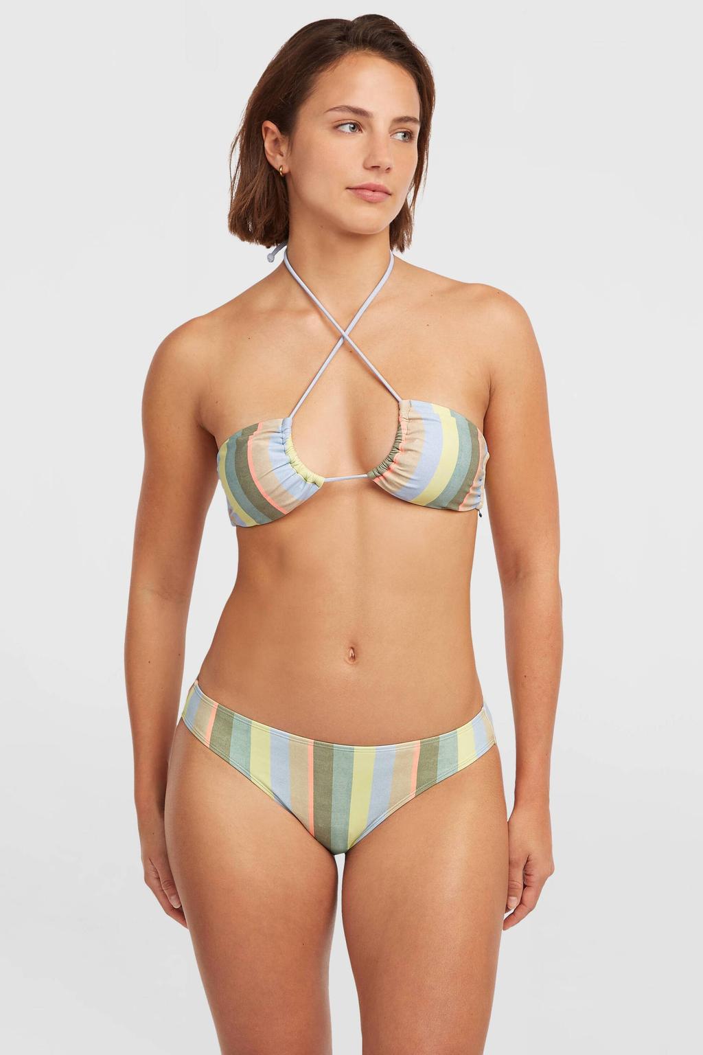 O'Neill bikinibroekje Rita groen/lichtblauw/geel