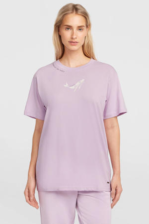 T-shirt met backprint lila