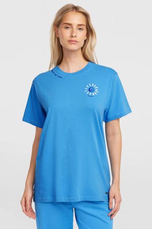 T-shirt met backprint blauw